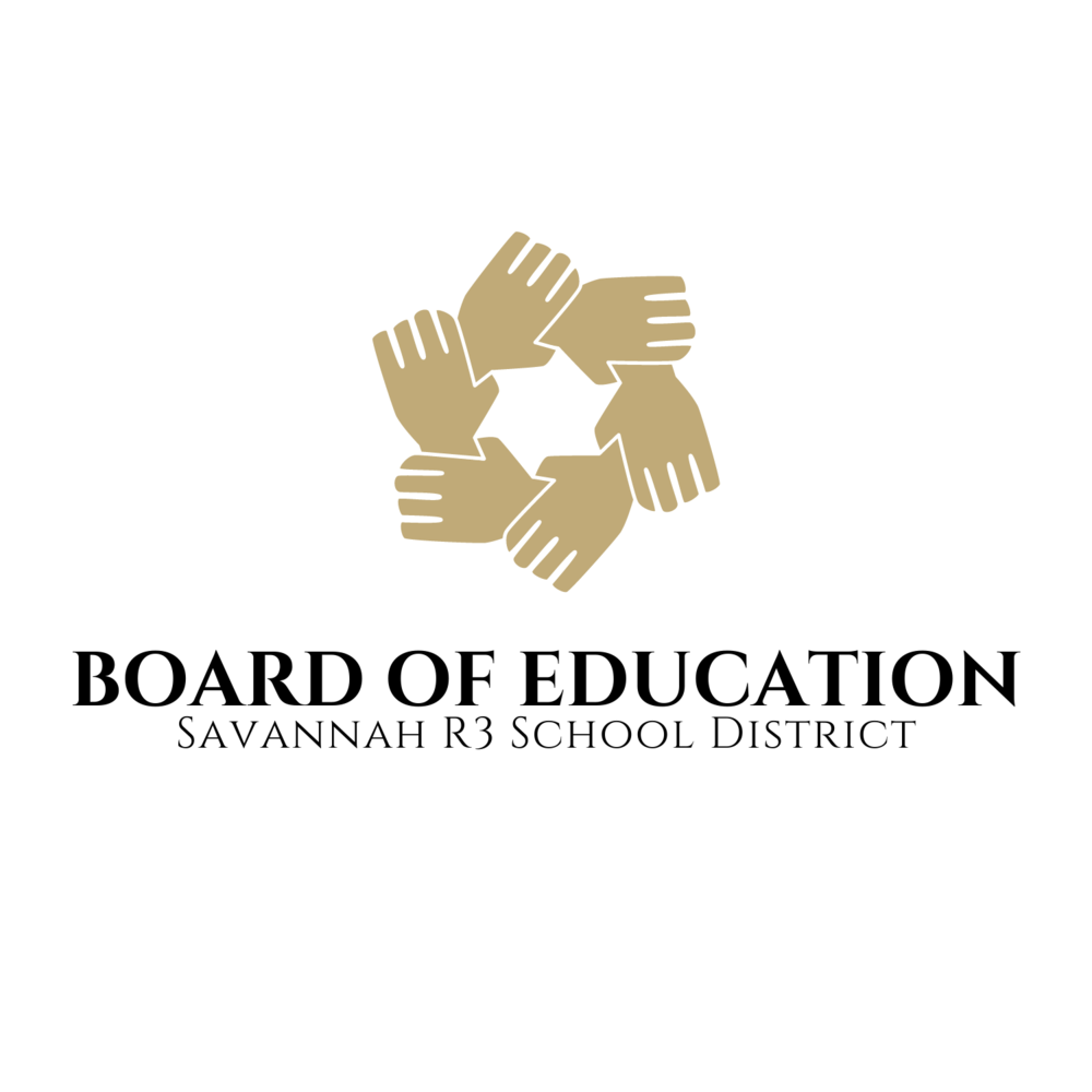 Board of Education Logo. 6 hands holding the wrist of the hand before to create a circle