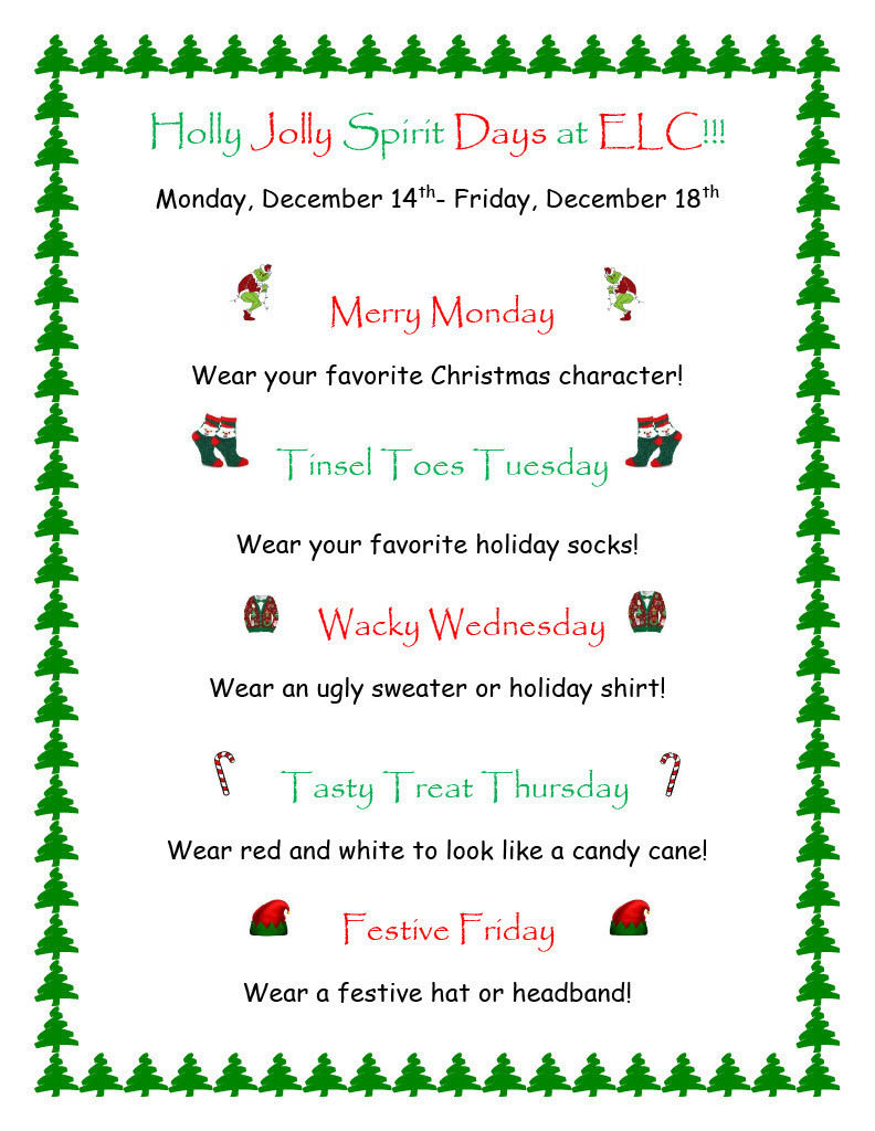 Christmas Spirit Wear Days