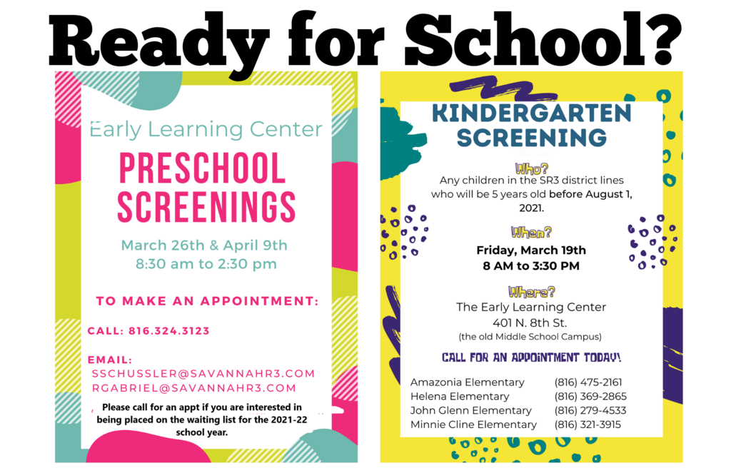 flyer for kindergarten and preschool screening