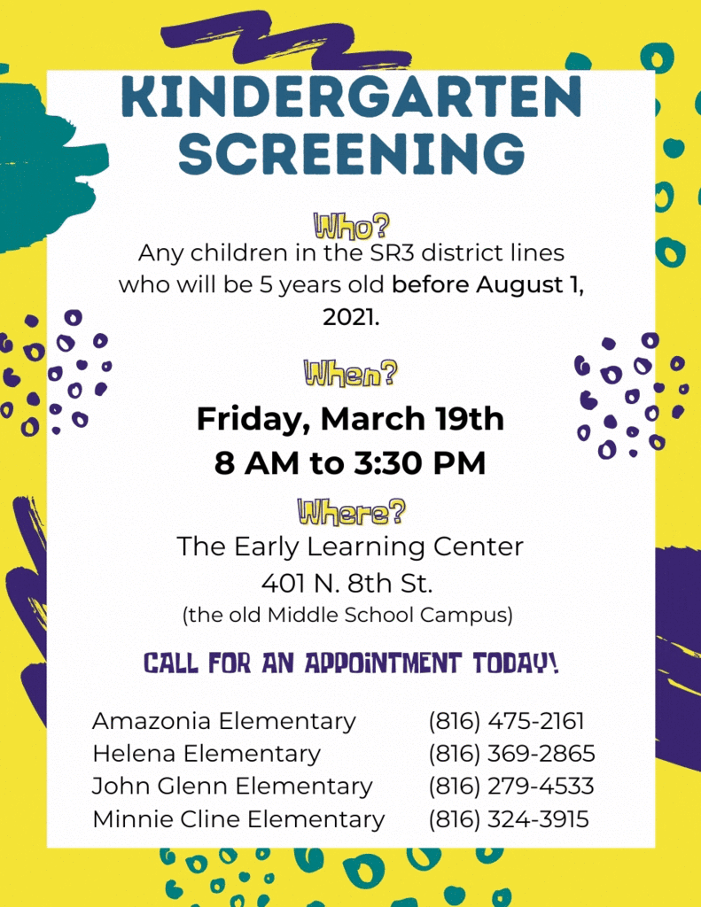 Kindergarten Screening Flyer