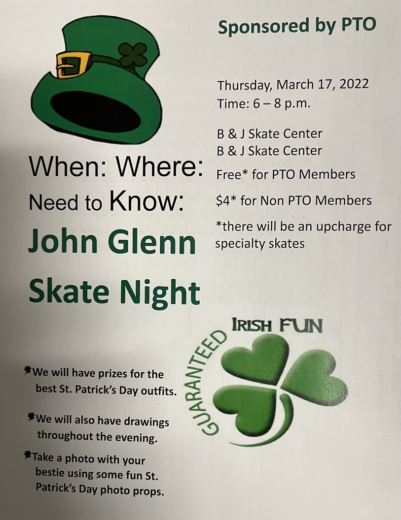 St. Patrick's Day Skate Party at B & J's