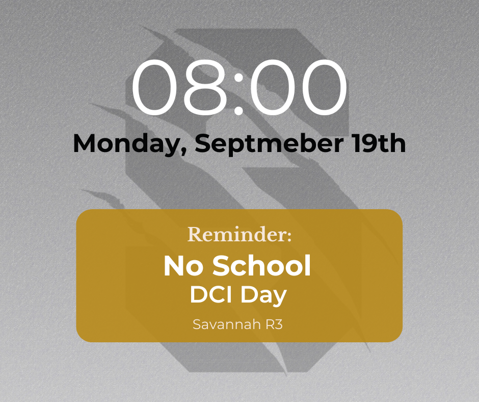 No school on Monday, September 19th 