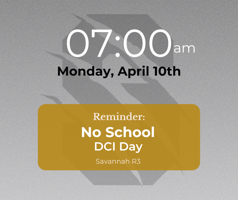 No School Monday, April 10th