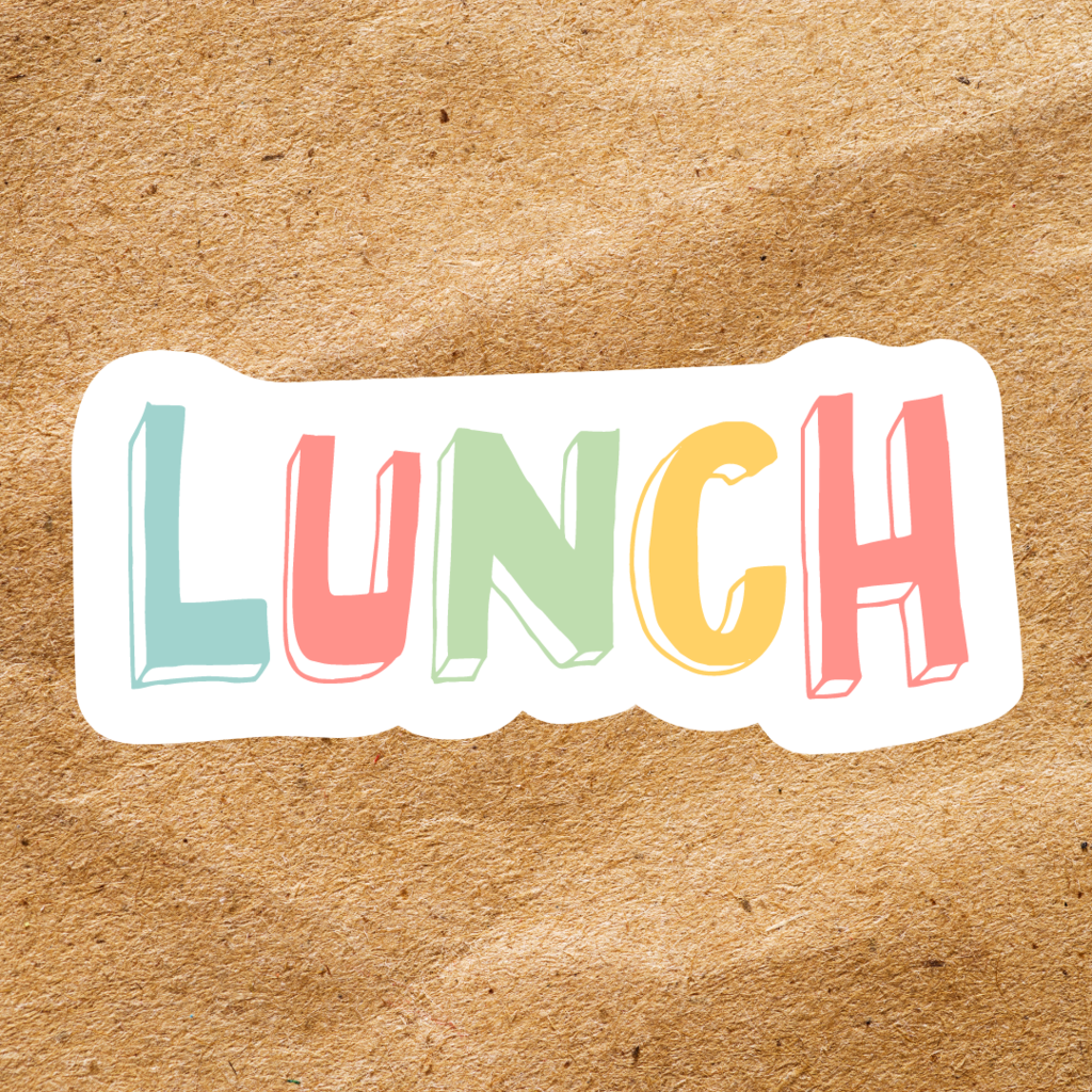 Text reads: Lunch