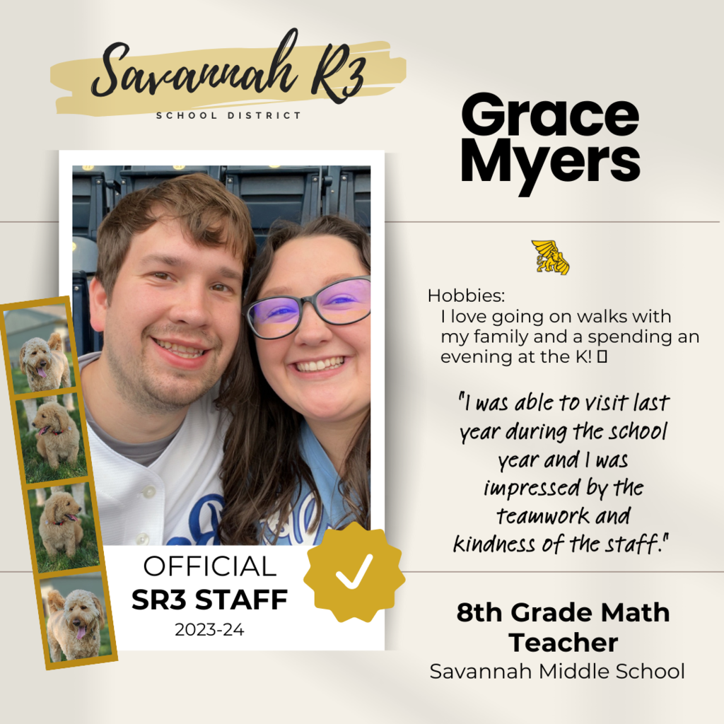 Grace Myers 8th grade math teacher at SMS 