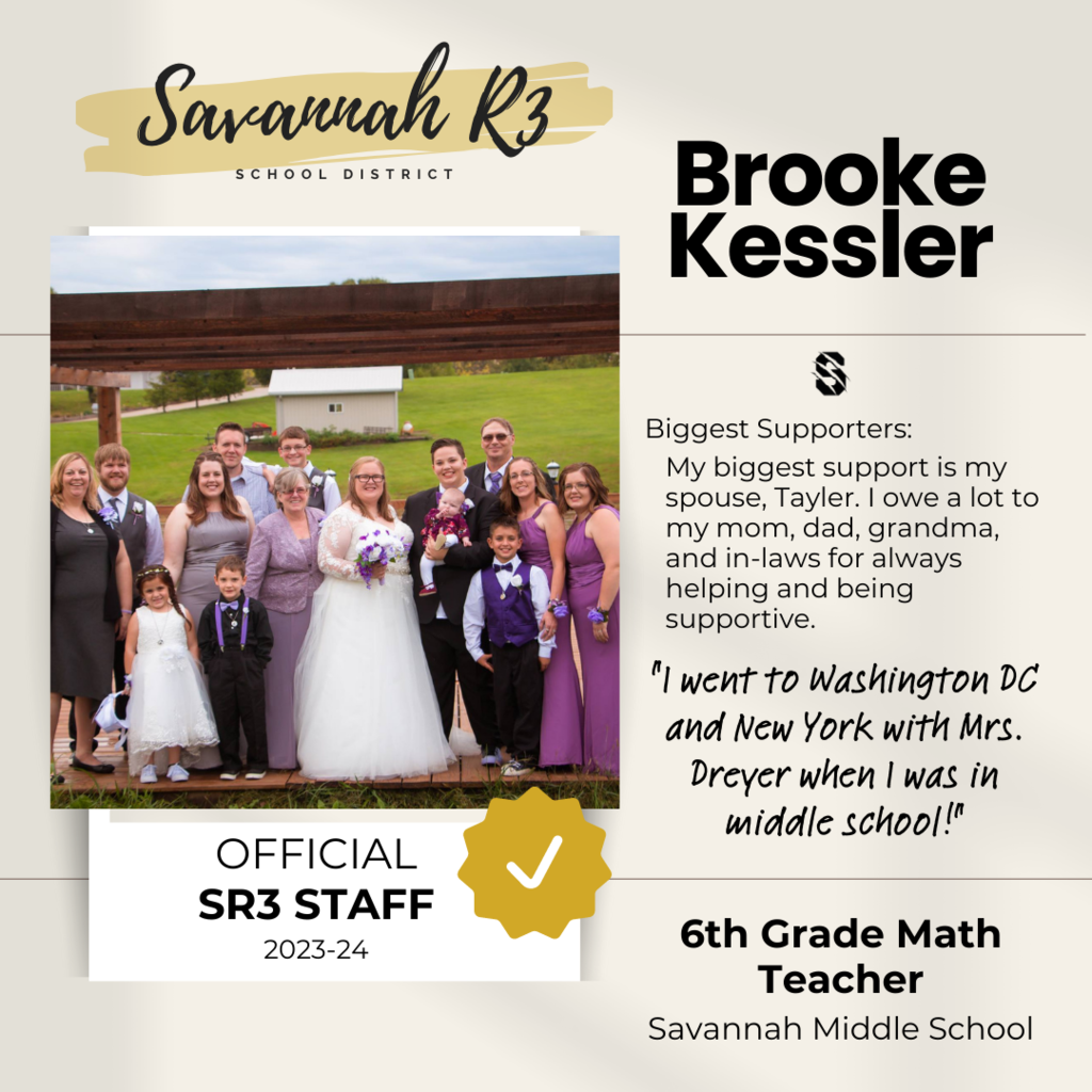 Brooke Kessler, 6th Grade Math Teacher, SMS 