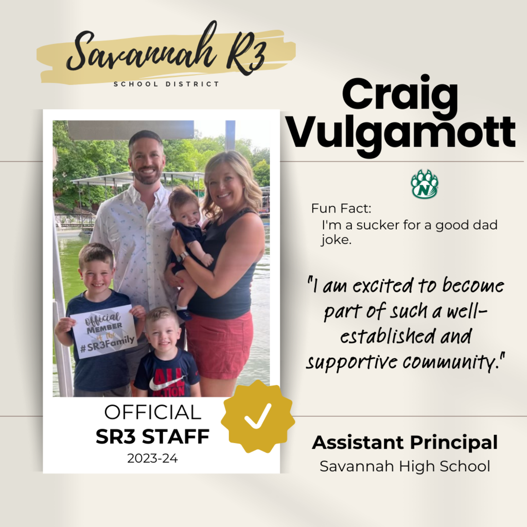 Craig Vulgamott, Assistant Principal, Savannah High School