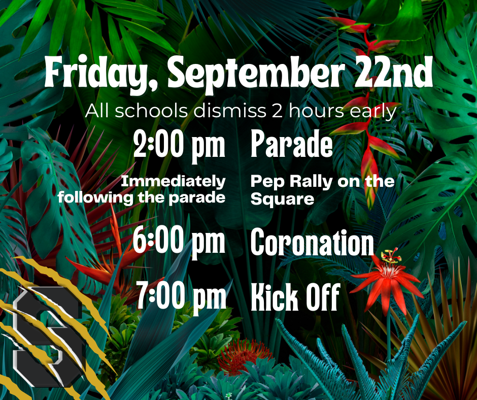 homecoming schedule of events 